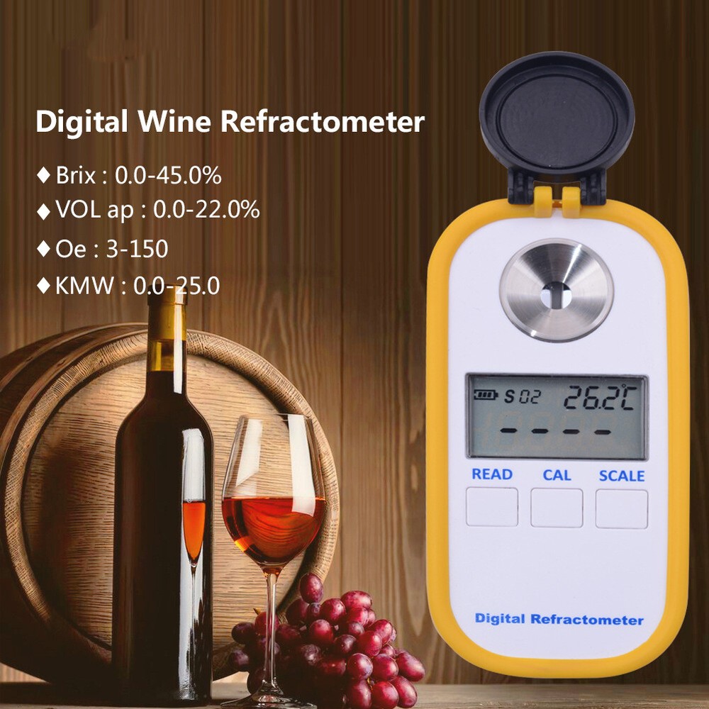 Digital Wine Refractometer Brix Alcohol Concentration Detector Refractometer