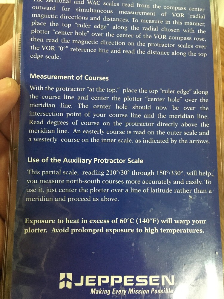 Jeppesen PN-1 Navigation Plotter High Quality Accurate