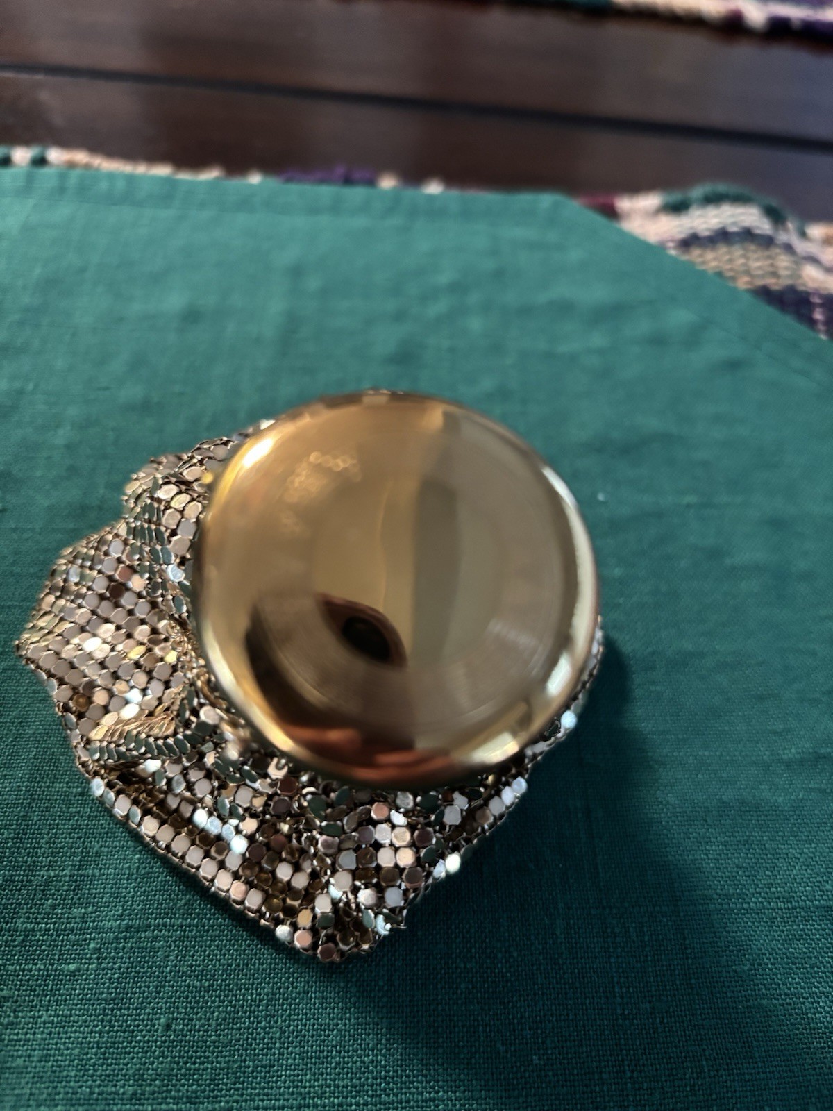 Vintage Whiting & Davis Mesh Purse Flapper Beggar's Bag Expandable Gate Top