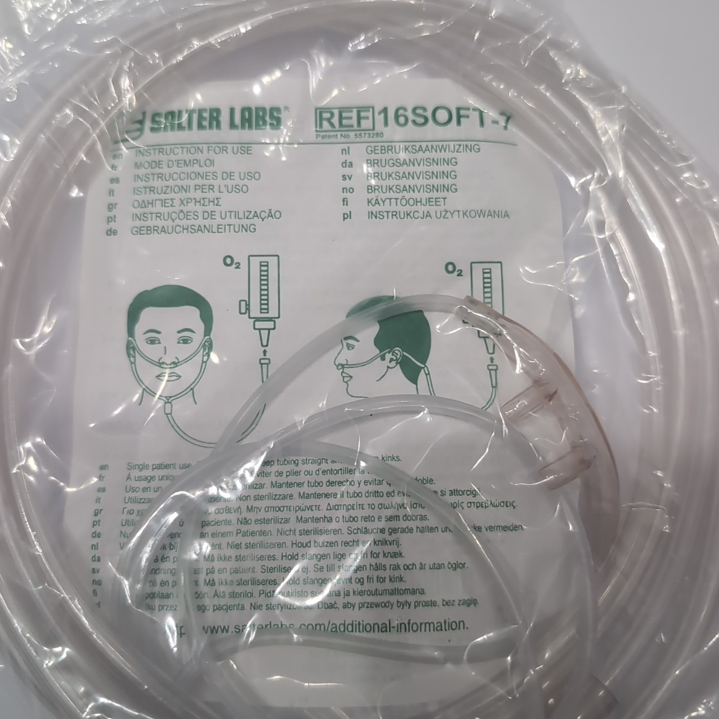 Lot of 4x NEW Sealed 16SOFT-7 Nasal Cannula w/ 7' Oxygen Supply Tubing