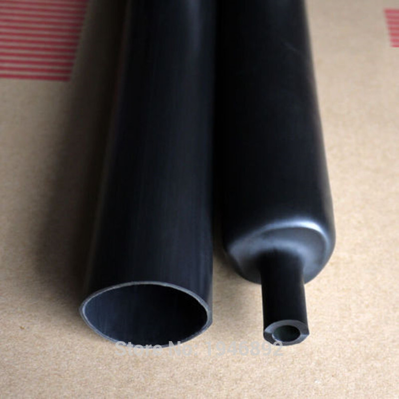 BLACK Heat Shrink Tubing Tube Dual Wall 3:1 Adhesive Glue Lined Waterproof