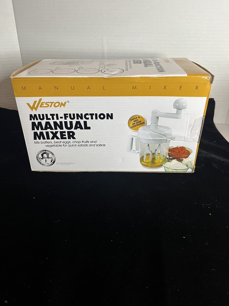 Weston 6 Cup MULTI-FUNCTION MANUAL MIXER With ATTACHMENTS. NEW Box Opened.