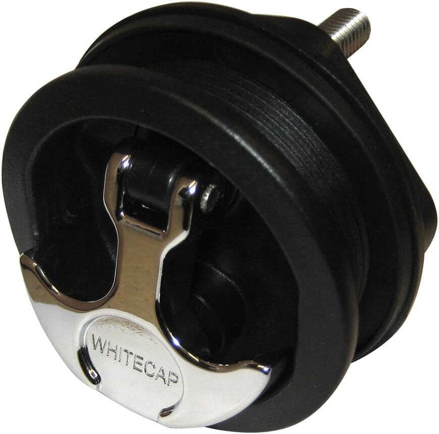 Whitecap Marine Boat 3-inch T-Handle Latch Non Locking Chrome/Black Freshwater
