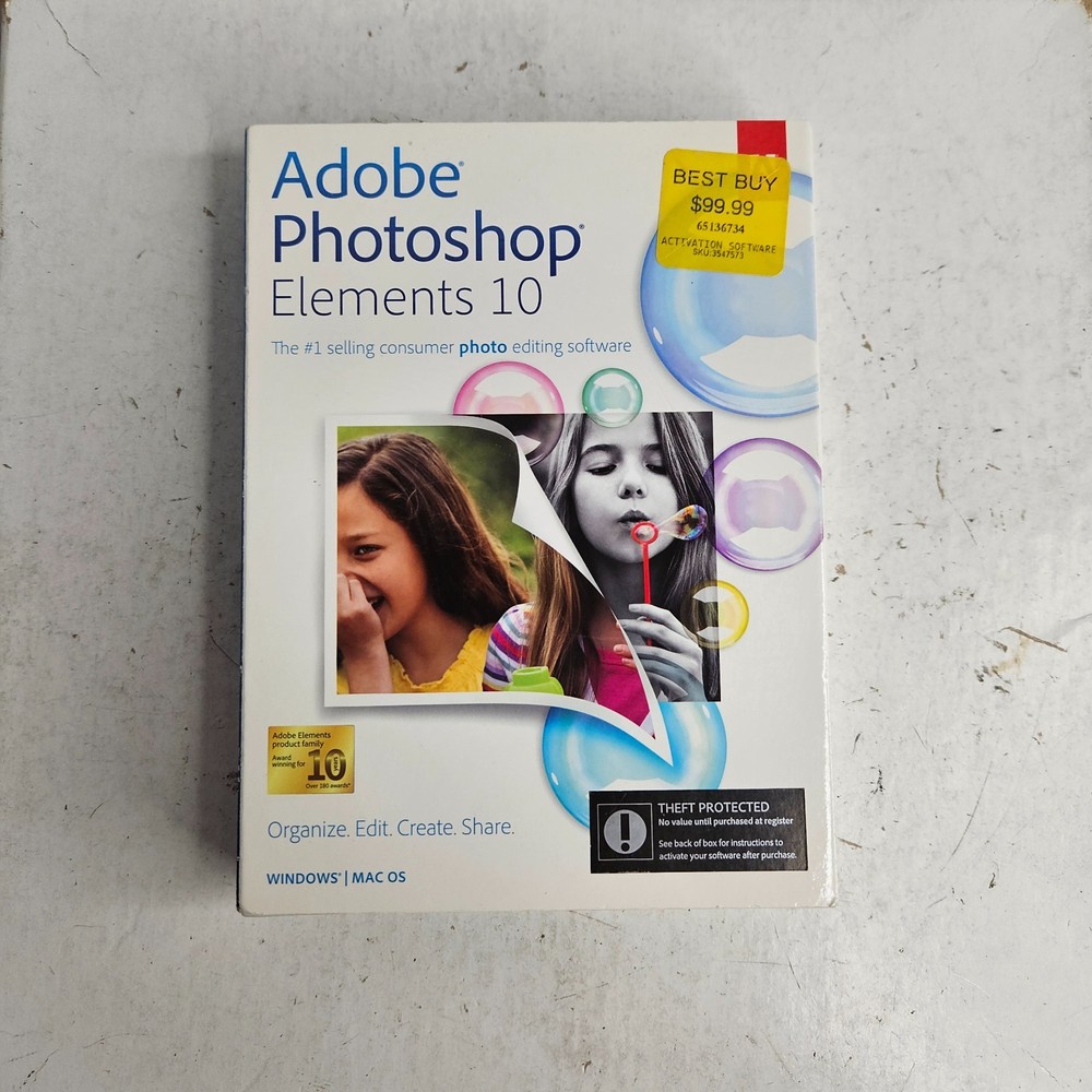 Adobe Photoshop Elements 10 for PC Mac New Sealed