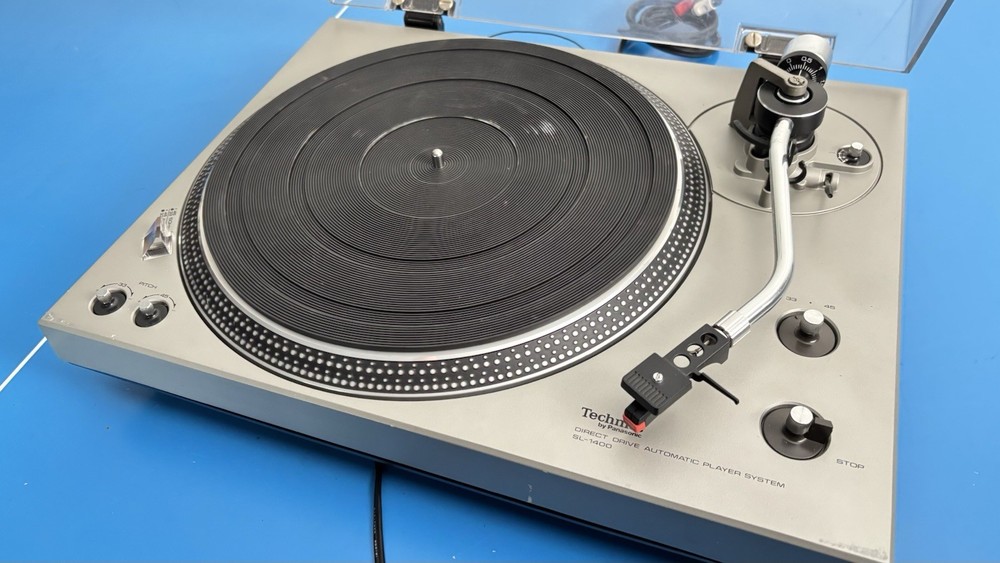 Technics SL-1400 Direct Drive Automatic Turntable working & Serviced W/ Cover