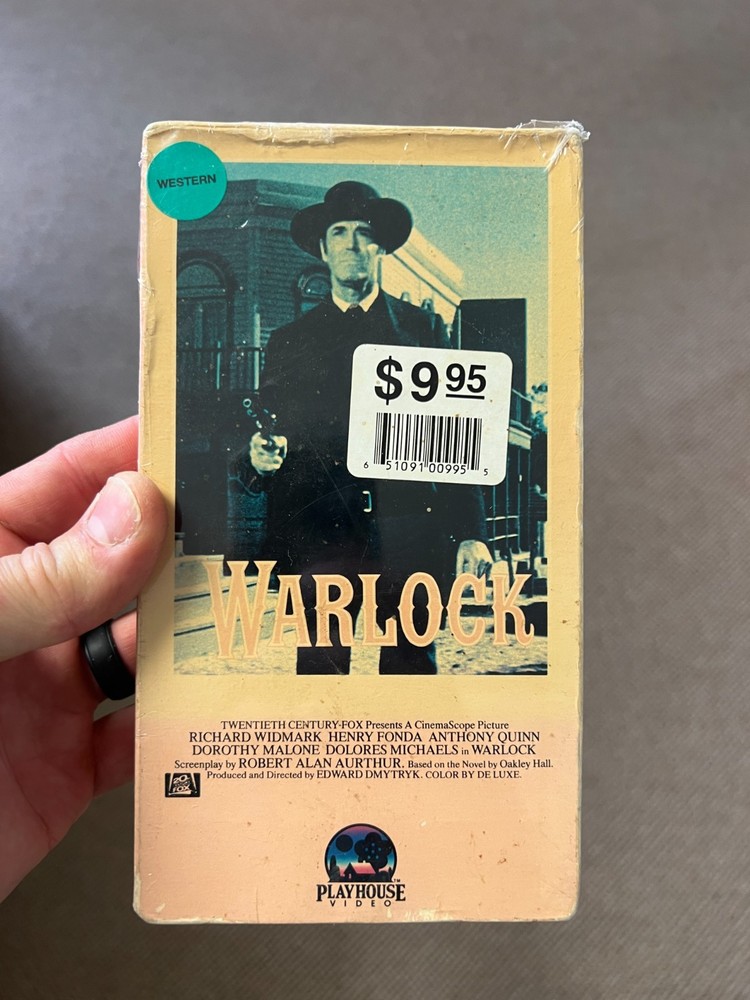 WARLOCK VHS Tape - great western collection - Henry Fonda - Reasealed