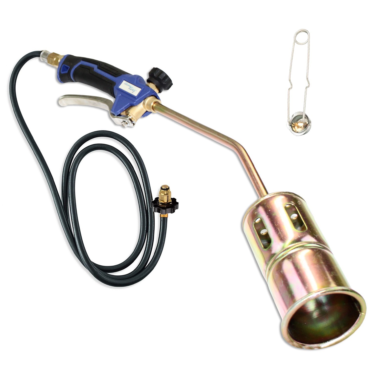 320,000 BTU Propane Torch Steel Nozzle with Turbo Blast Trigger and Flow Valve