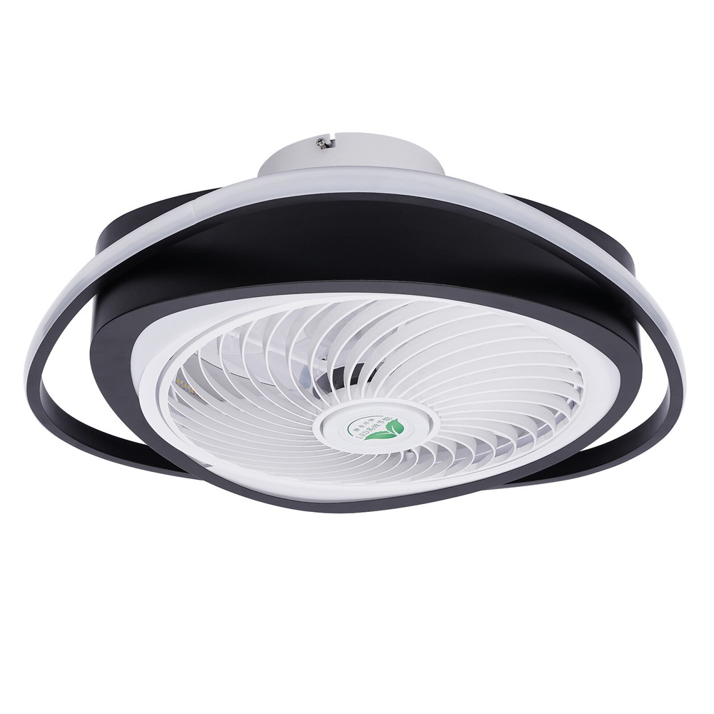 20" Ceiling Fan Light Flush Mount w/3 Speed Remote 3 Colors Changing Timable
