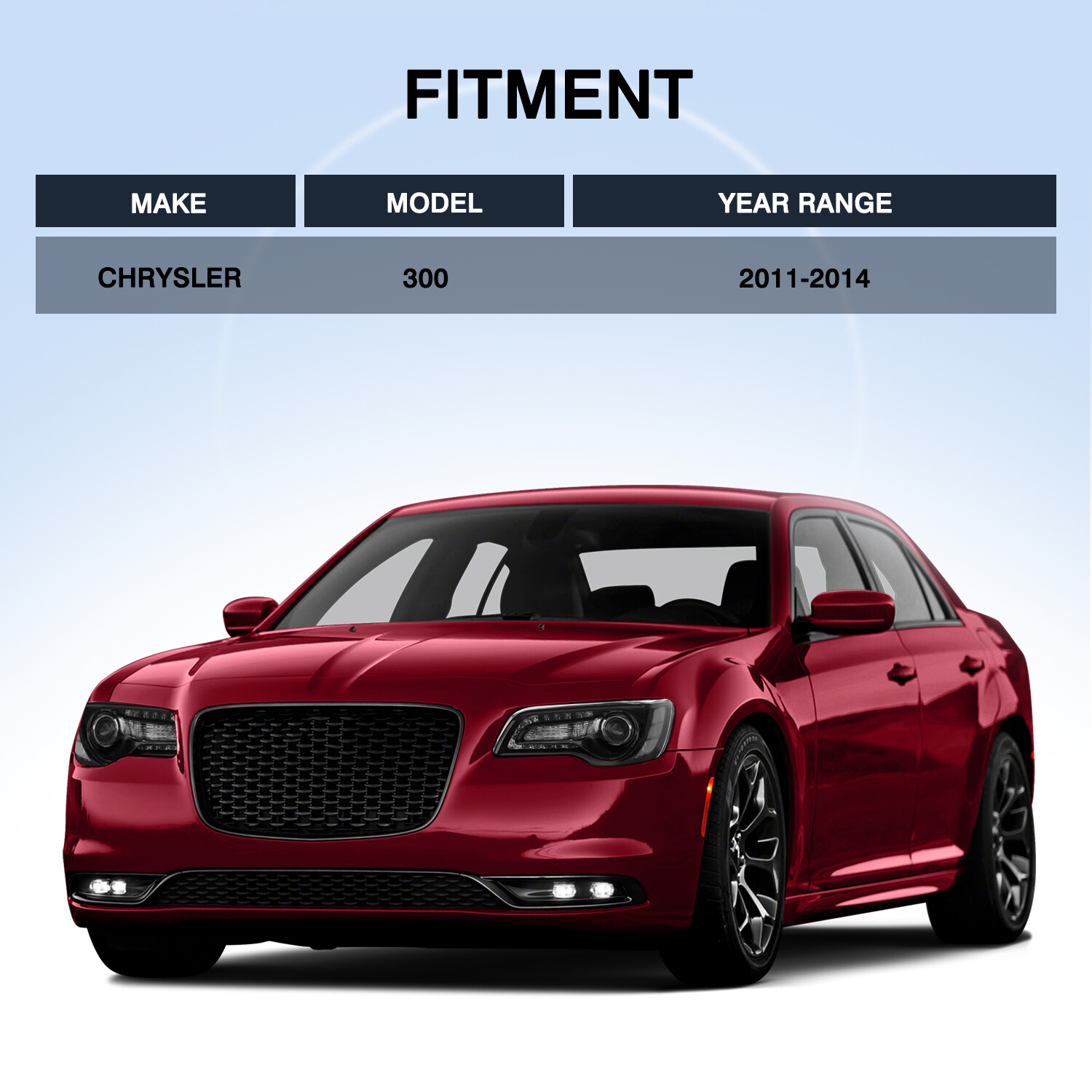 For 2011-2023 Chrysler 300 LED DRL ProjectorHeadlight Left&Right Headlamp W/Bulb