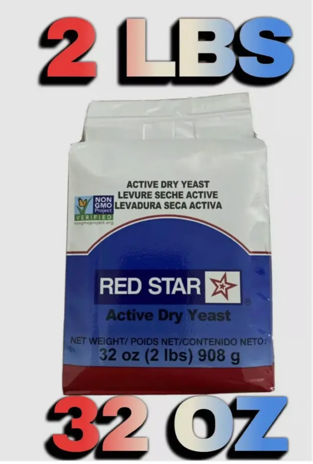 Red Star Active Dry Yeast- (2 lbs / 32oz) 2PACK