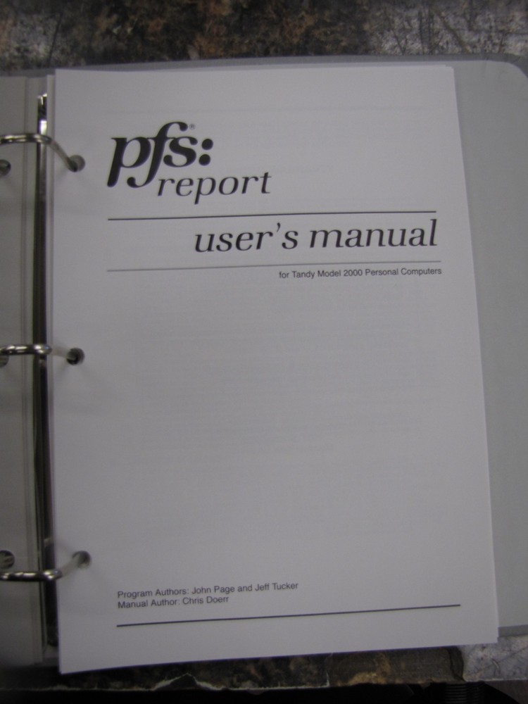 Tandy TRS-80 Color Computer Software Model 2000 PFS: Report 5.25" Disks -MS39