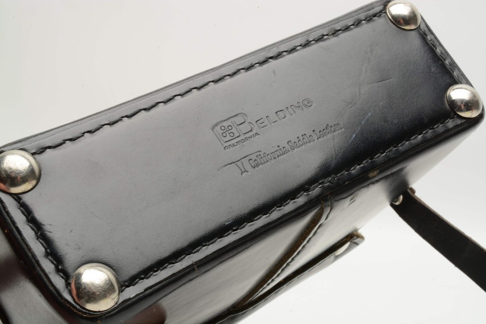 Belding leather case (Black) measures ~7x2.5x5", Nice