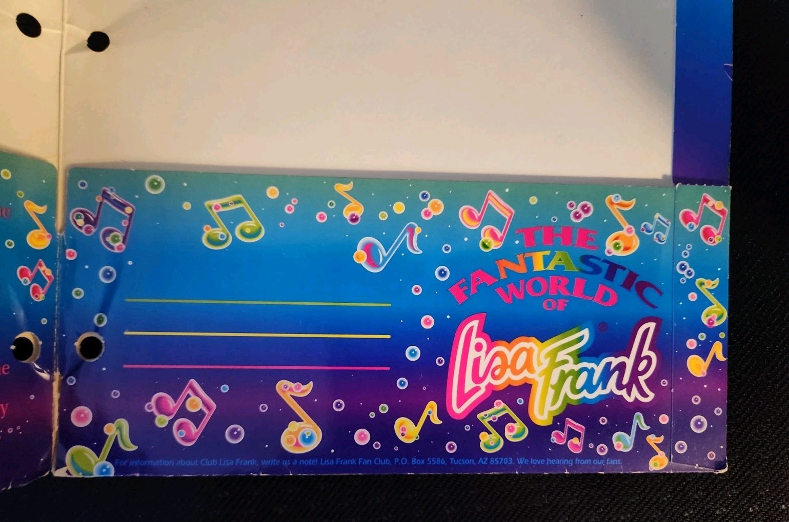 Lisa Frank Singing Dolphins Folder Vintage Fantastic World