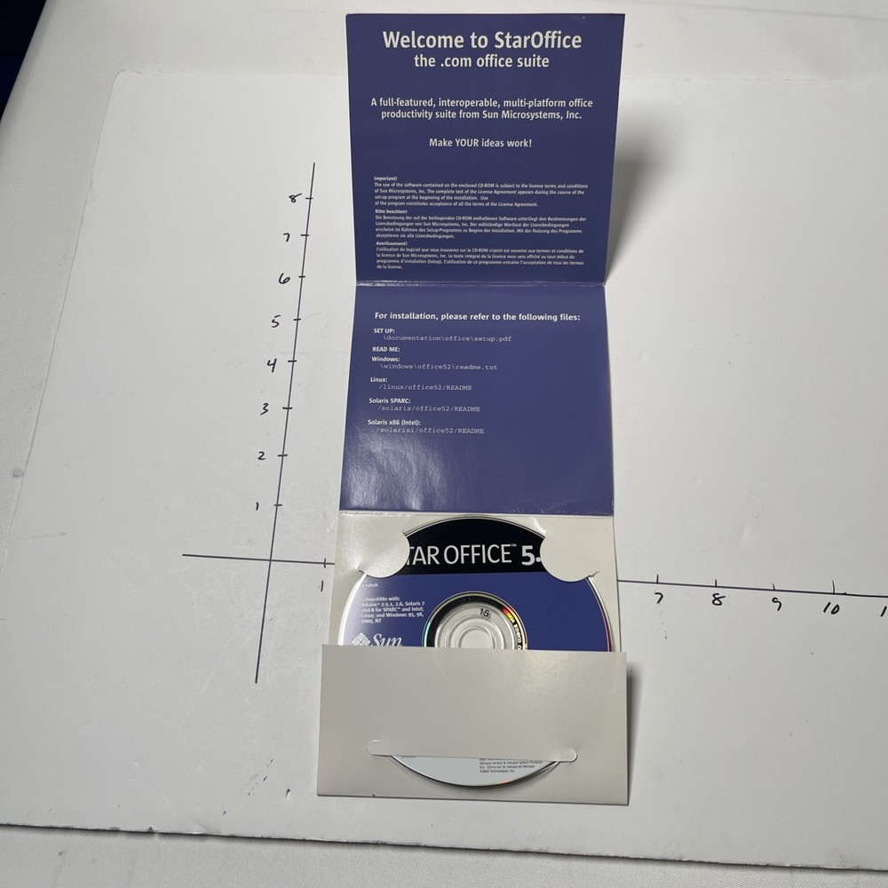STAROFFICE 5.2 SUN Microsystems English CD-ROM