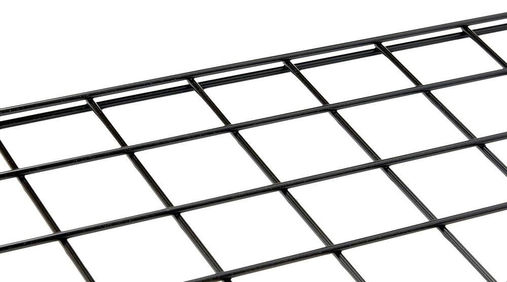 Wire Grid Panel 2' x 4' with 4 Mounts Black Display Craft Wire Grid Storage Pots