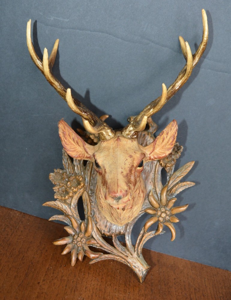 VTG Velvet Plastic Wall Hanging ELK