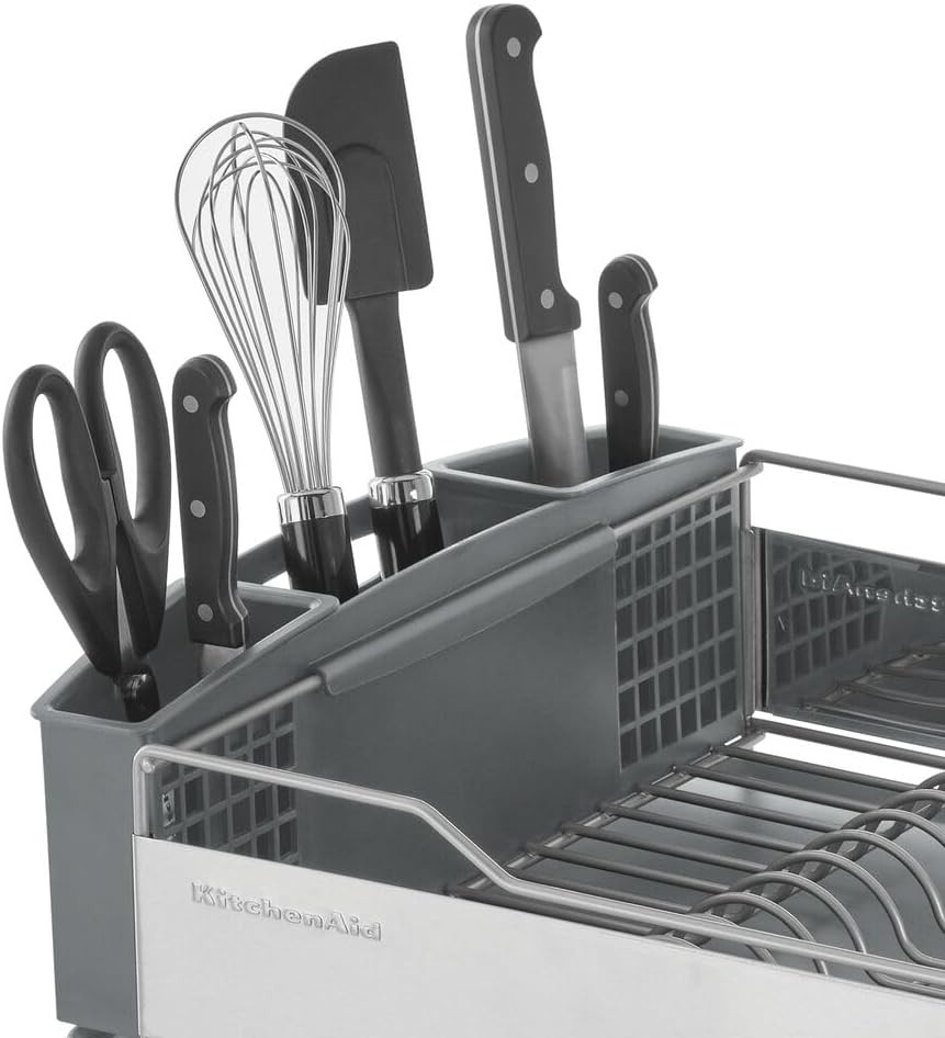 Kitchenaid Large Capacity Full Size Rust Resistant Dish Rack with Angled Drain B