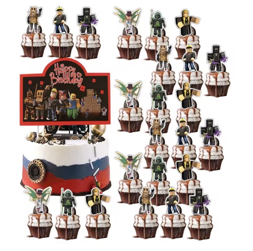 25PC Roblox Cake & Cupcake Decorating Kit