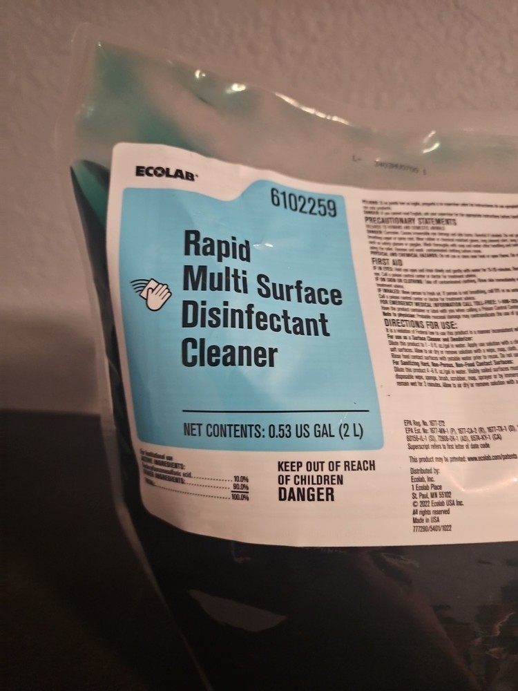 Ecolab 6102259 Rapid Multi Surface Cleaner 2 Liters