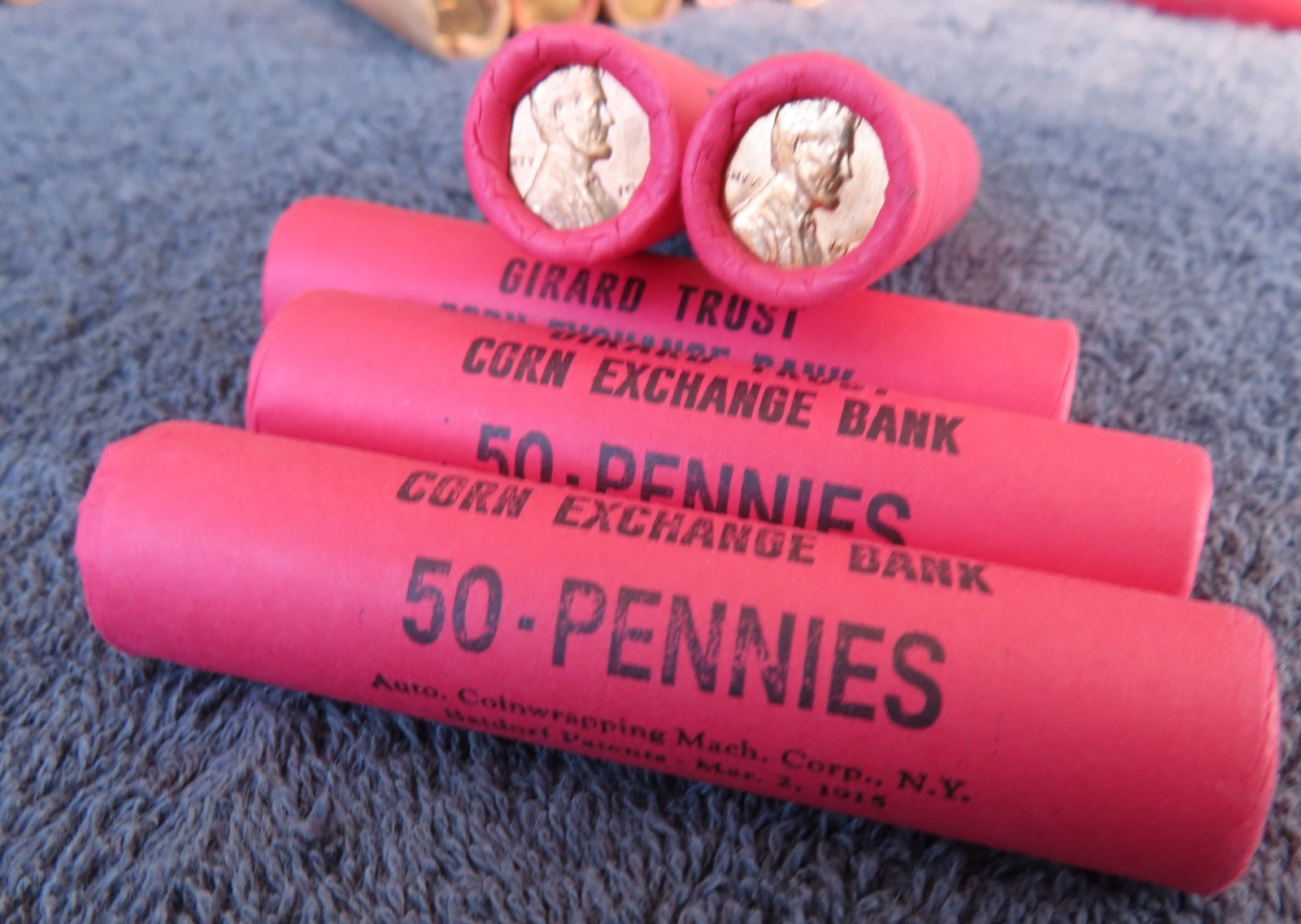 1963 **Original Bank Wrapped ** Uncirculated Lincoln Cent Roll - OBW Penny's