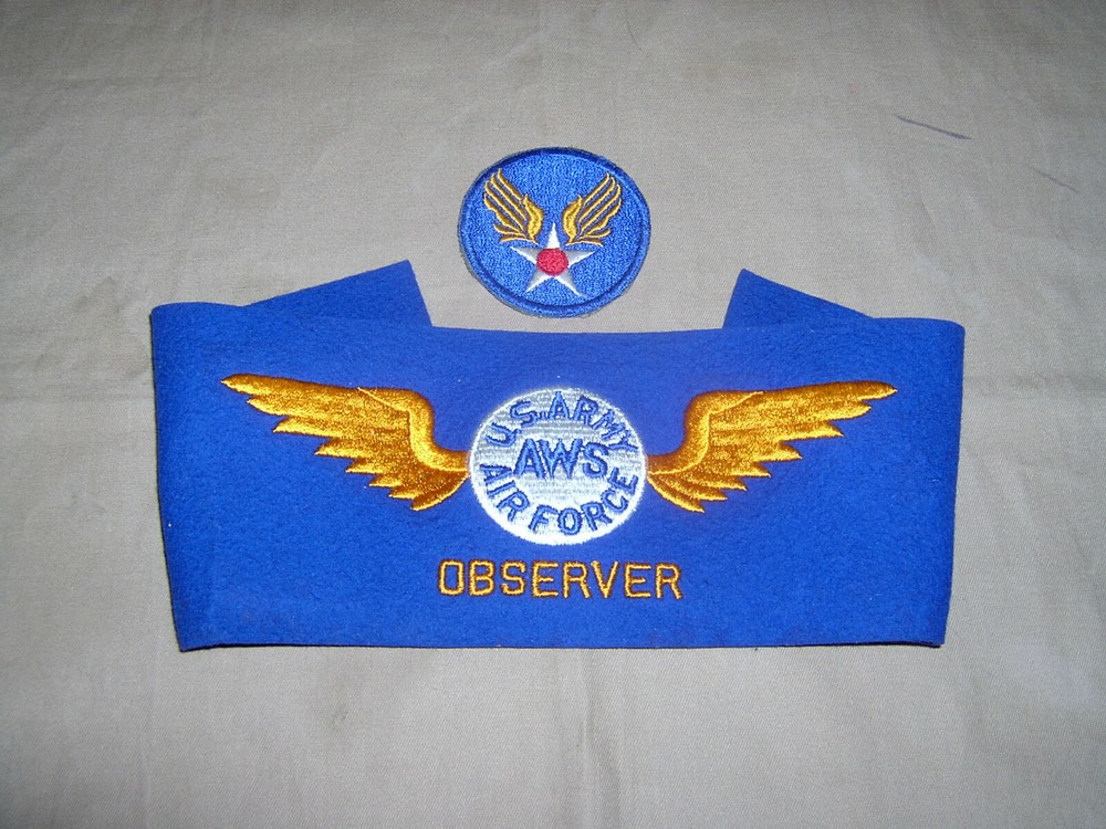 USAAF AWS Observer arm band with HQ patch