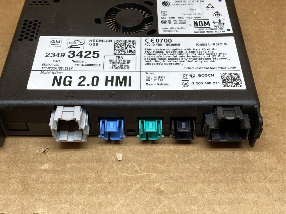 2015-2016 GM HMI Human Machine Interface Control Module 23493425
