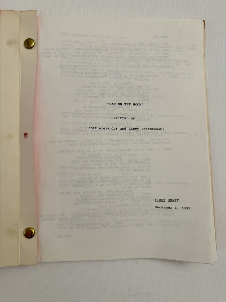 Man In The Moon, Original First Draft, CAA, Script, 1997, Alexander/Karaszewski