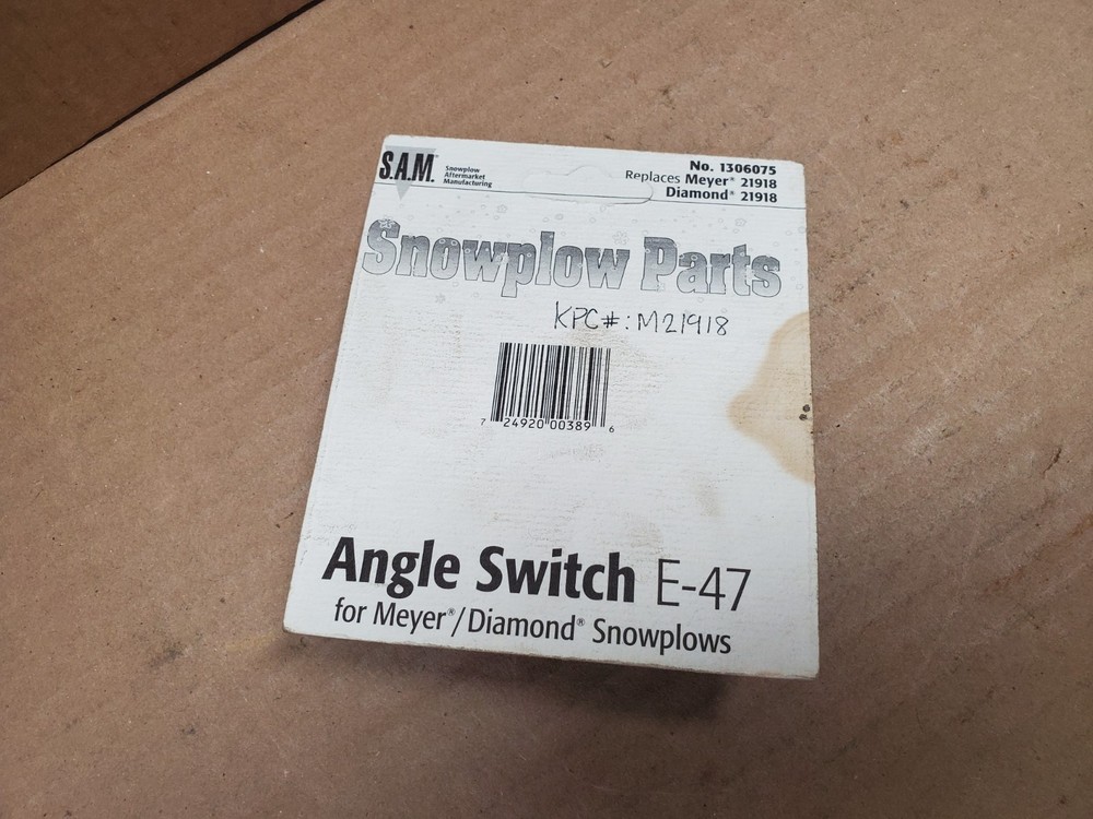 SAM 1306075 Power Angle Switch (E47) Snow Plow Pump Meyer 21918 Toggle Control