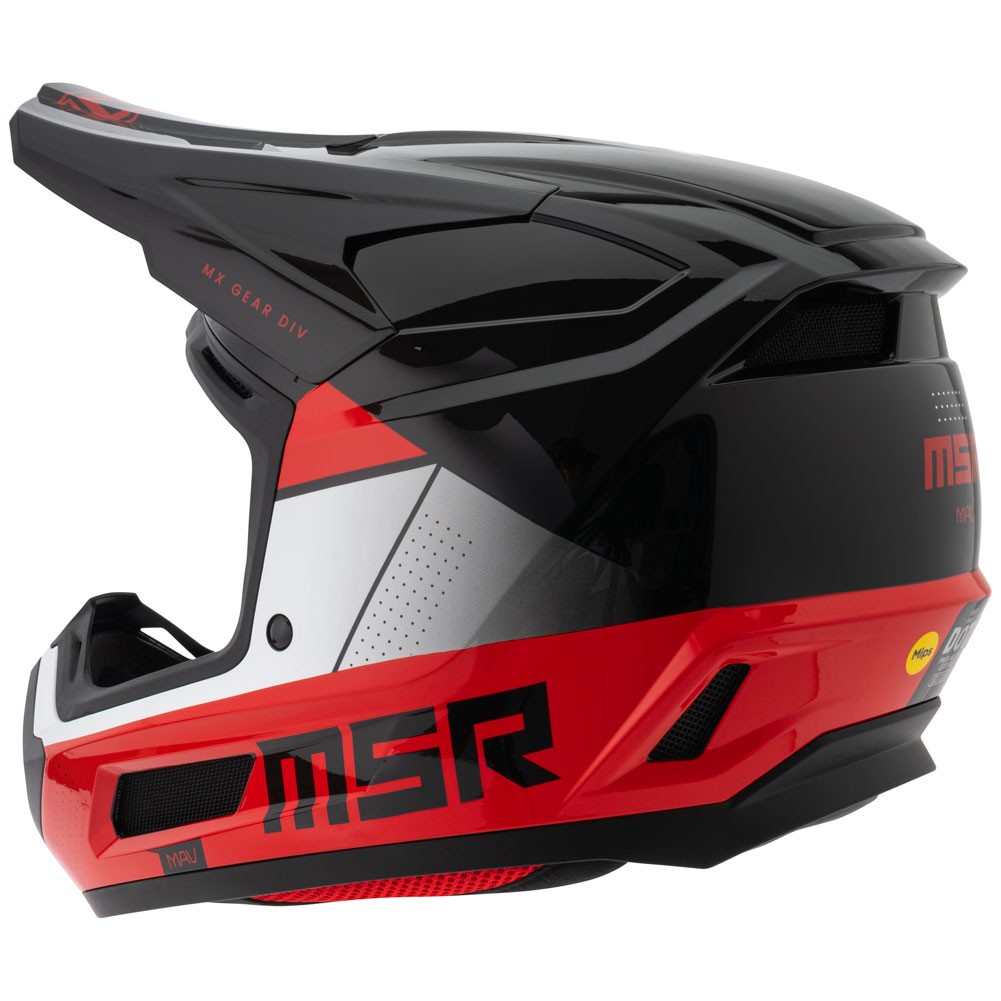 MSR™ Mav Sensor Dirt Bike Motocross Helmet w/ MIPS Medium Black/Red