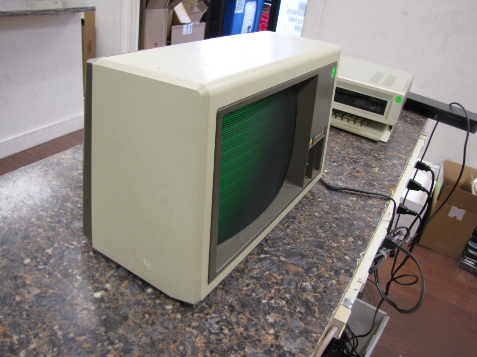 Vintage Apple Monitor III CRT Green Monochrome A3M0039 as-is