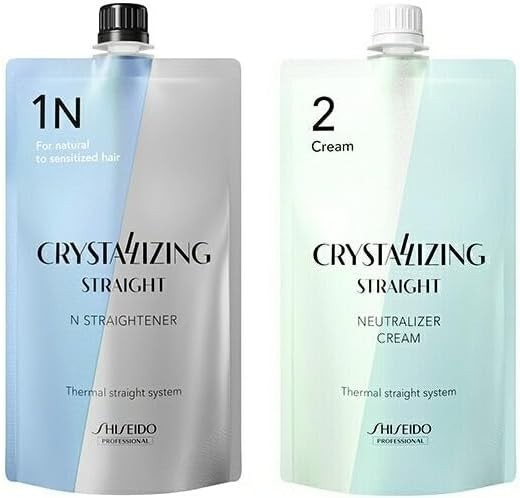 Crystallizing Straight Hair Straightener (1N) 13.52Floz + Neutralizing Cream (2)
