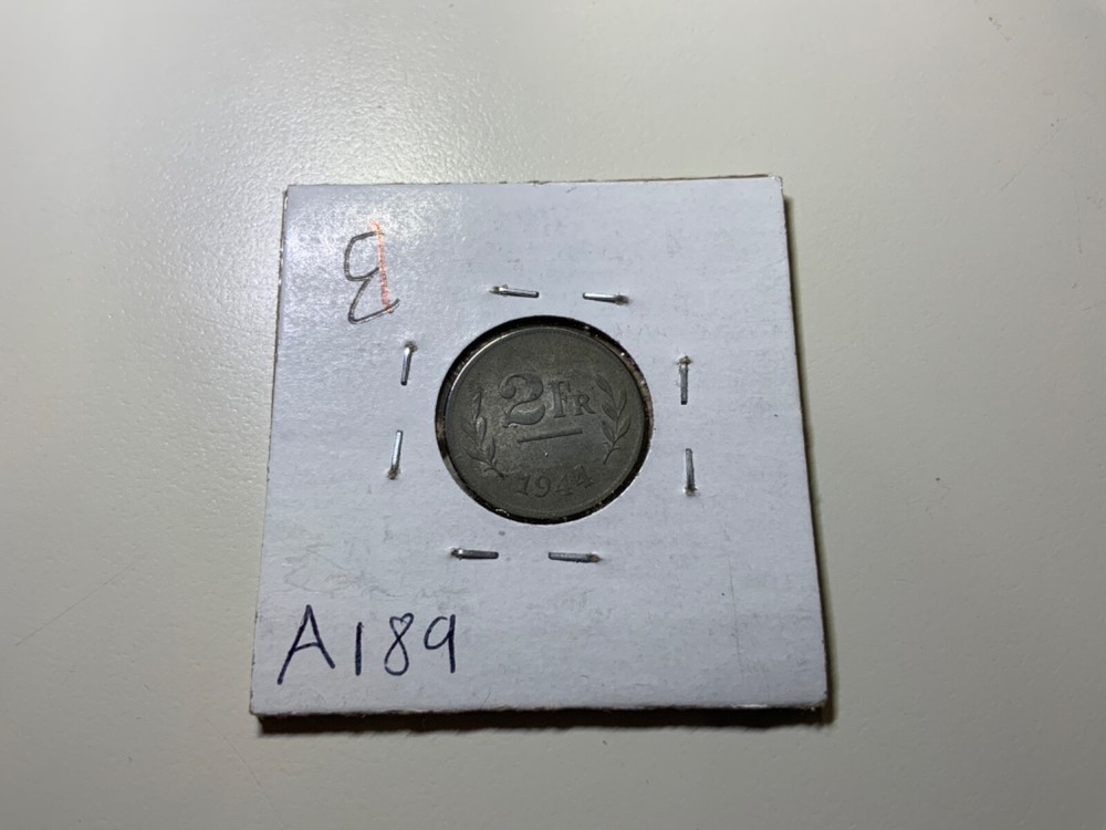 1944 Belgium 2 Francs