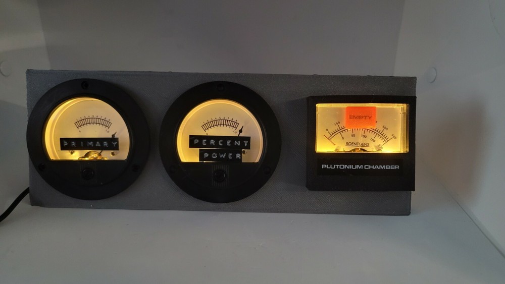 Back To The Future BTTF DeLorean Gauge Panel Plutonium