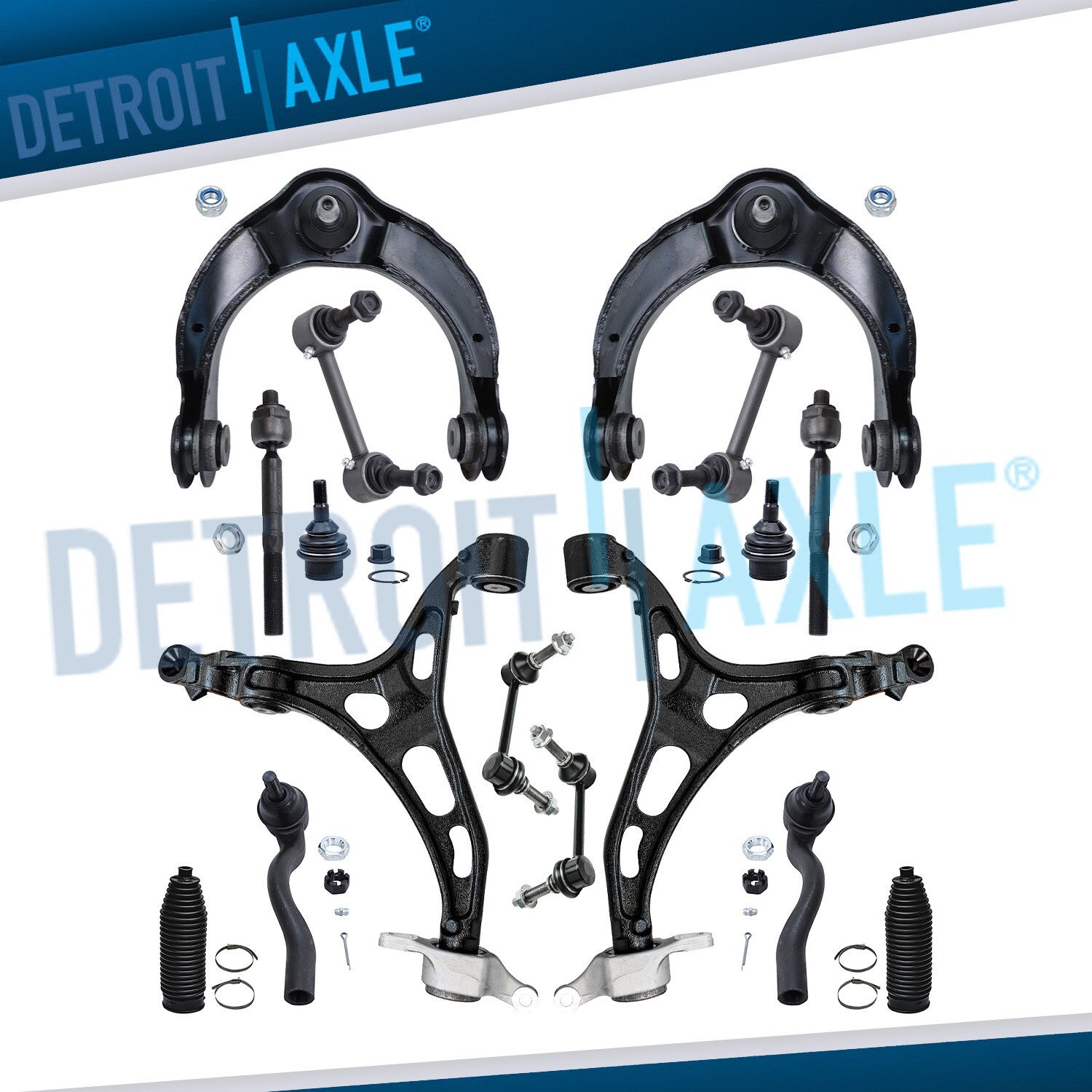 For 2011-2015 Dodge Durango Grand Cherokee Front Upper Lower Control Arms Kit