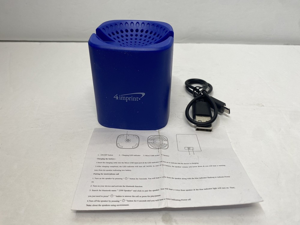 4 Imprint Small Speaker • Blue
