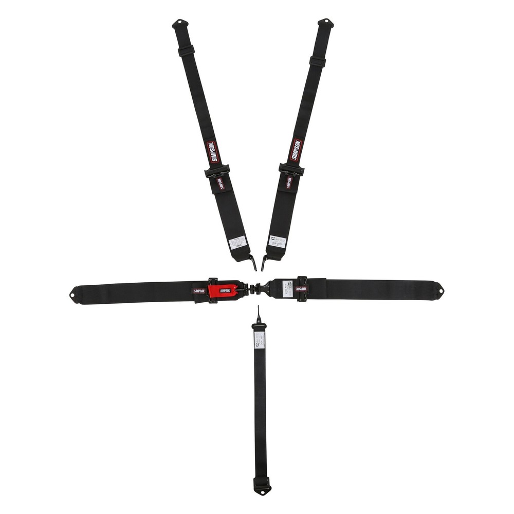 Simpson Racing 29063BKH1X Harness - 5 Point - Latch & Link - Bolt In - Pull