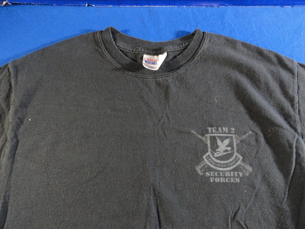 DISCONTINUED SECURITY FORCES TEAM 2 TWO UNIT TEAM CLASS SHIRT BLACK MEDIUM