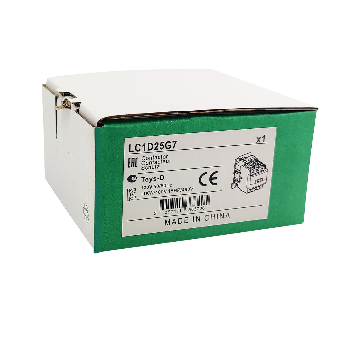 NEW TeSys Deca LC1D25G7 AC 25A replace Schneider LC1D25G7 3P Contactor 120V coil