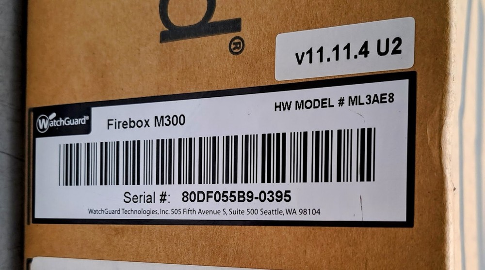WatchGuard Firebox M300 Network Security Appliance NC2AE8