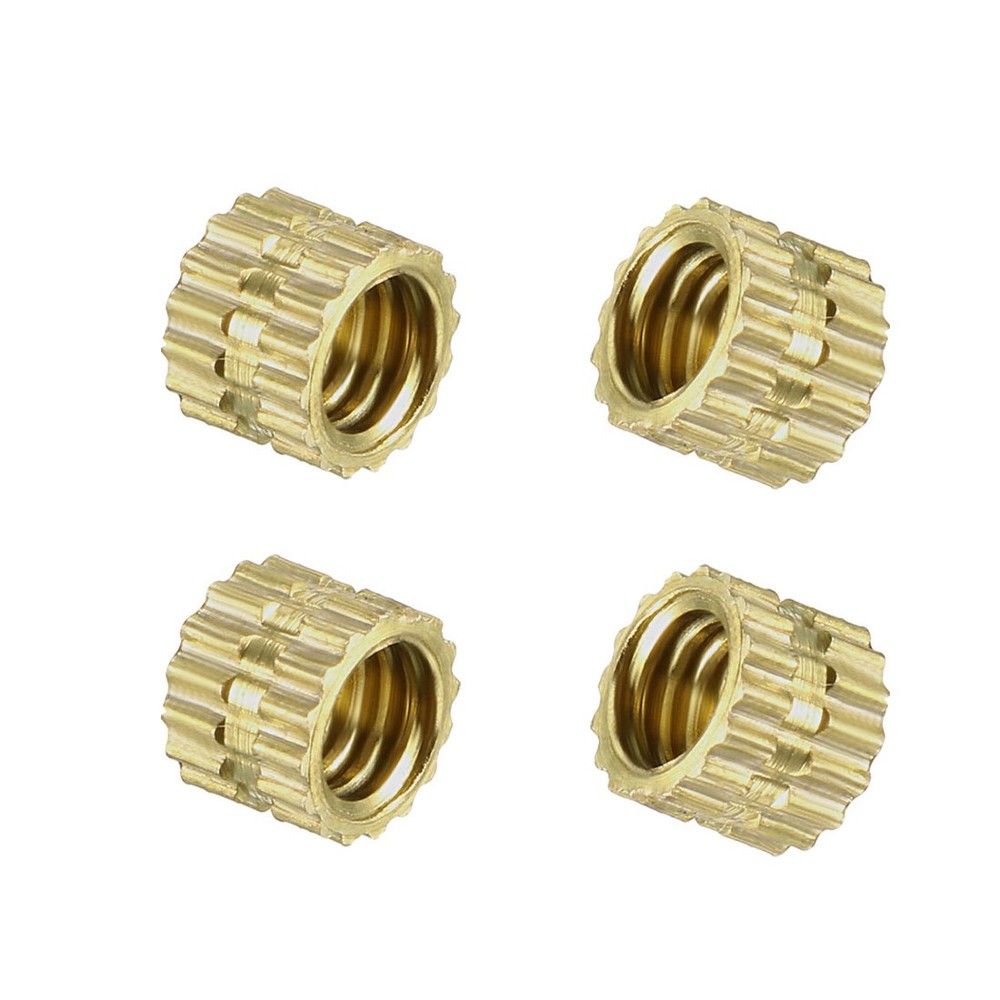 M4*0.7 Insert Embedment Nut for 3D Printer Female Brass Knurled Threaded 100Pack