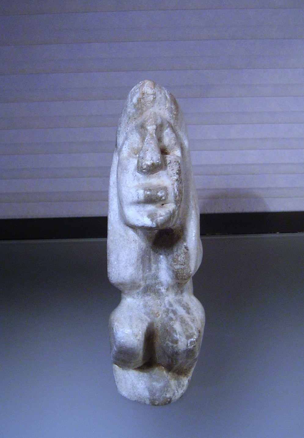 Pre Columbian Mesoamerican Warrior Figure Stone Carving