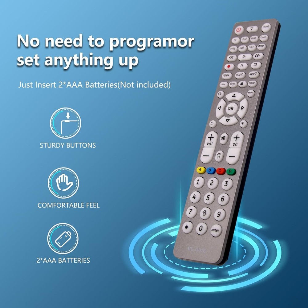 Backlit Universal Remote Control, TV 8IN1