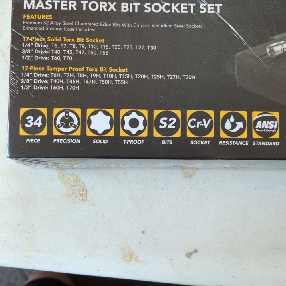 Master TORX Complete 34-Piece Socket Set - Enhanced Storage for Professionals