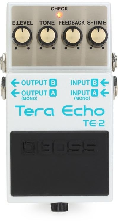 BOSS TE-2 Tera Echo Pedal Ambient Delay Guitar Effects Compact