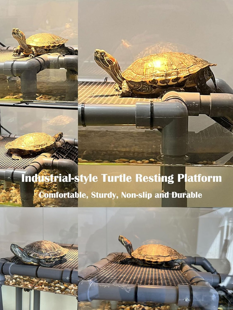 Large Standing Turtle Basking Platform, 10.8" Width Aquatic Resting Area, DIY Ra