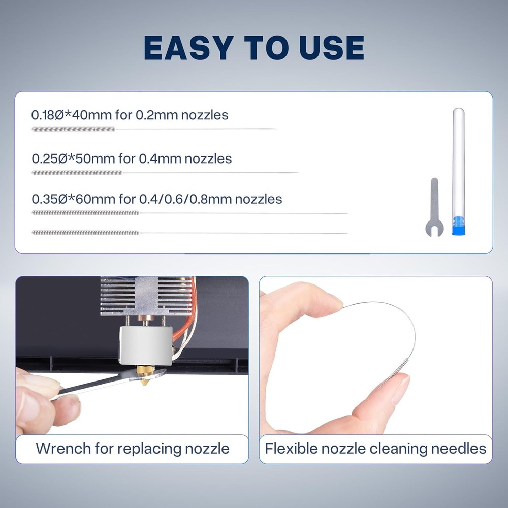 ELEGOO Multi Size Brass Nozzles for Neptune 4 & 4 Pro 3D Printer