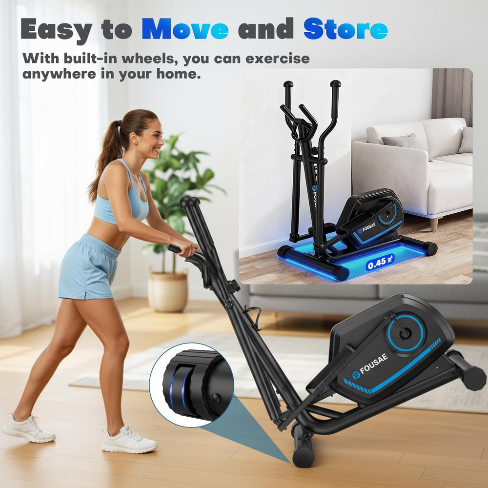 Elliptical Exercise Machine, 16-Level Magnetic Resistance Elliptical Machine for