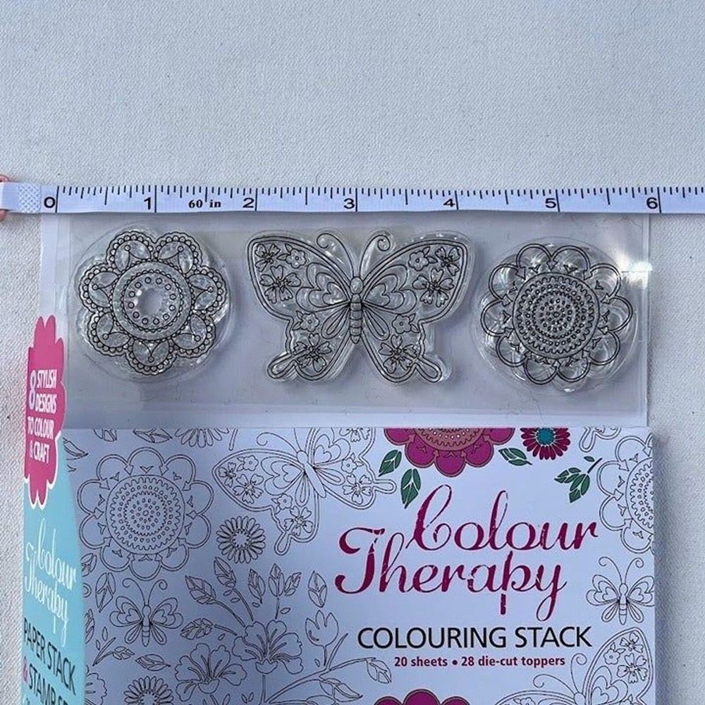 Colour Therapy Paper Stack Coloring Sheet & Stamp Set