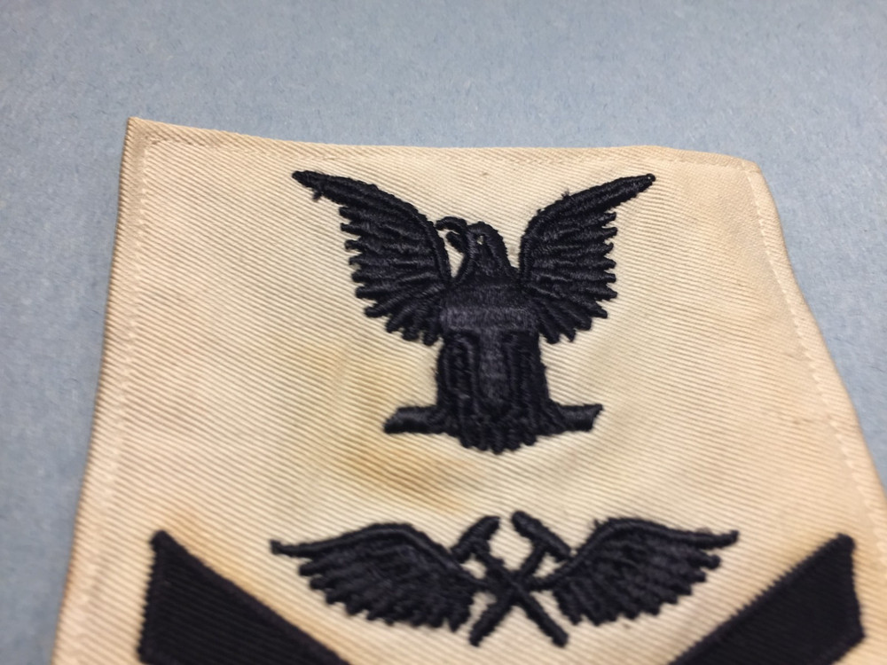 US Navy - Aviation Structural Mechanic 3rd class patch (Bk/wht) male size