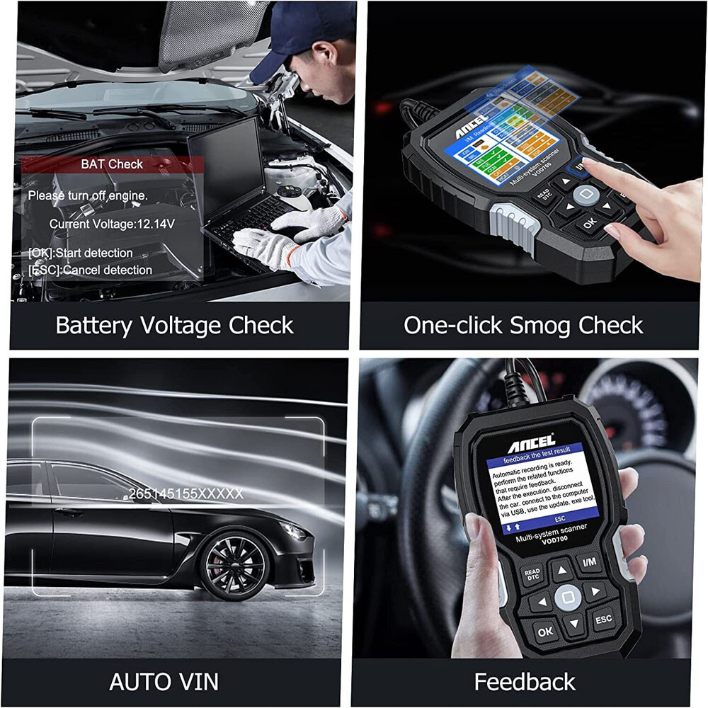 ANCEL VOD700 Auto OBD2 Full System Diagnostic Code Scanner For VOLVO BMS ABS SRS